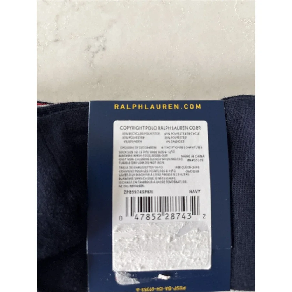 New Polo Ralph Lauren Men's 3 Pair Pack Crew Business Dress Socks  10-13